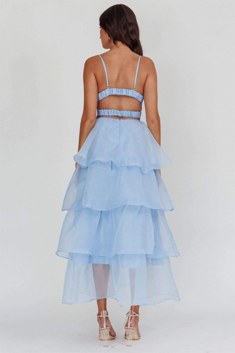 dresses - Christine Tiered Ruffle Midi Dress - SD00606072895 - Blue - S - Sunfere