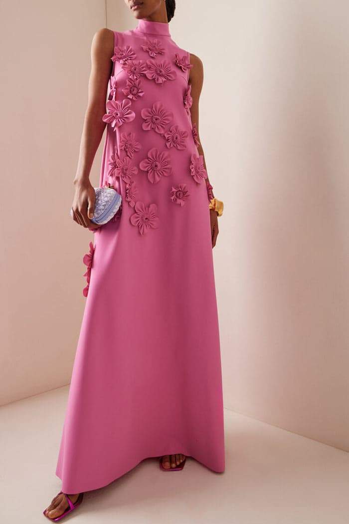 dresses - Ethel Flower Embellished Sleeveless Maxi Dress - SD00606132919 - Pink - S - Sunfere