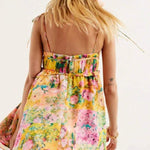 dresses-Mona Floral Printed Chiffon Mini Dress-SD00606042879-Multi-S - Sunfere