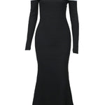 dresses-Aeris Off-shoulder Maxi Knit Dress-SD00611241962-Black-S - Sunfere