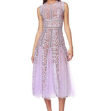 dresses-Heather Embroidered Lace Midi Dress-SD00603182477-Purple-S - Sunfere