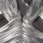 dresses-Heloise Metallic Cross Halter Neck Maxi Dress-SD00603072408-Silver-S - Sunfere