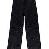 bottoms-Janelle Rhinestone Straight-Leg Jeans-SB00202022297-Black-S - Sunfere
