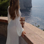 dresses-Josie V-neck Cut-out Knit Maxi Dress-SD00209231589-White-L - Sunfere