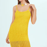 dresses-Paula Hollow Knit Maxi Dress-SD00601192158-Yellow-S - Sunfere