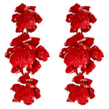 Phyllis Varnish Flower Earrings
