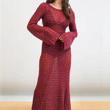 Regina Backless Crochet Maxi Dress
