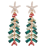 accessories-Rhinestone Christmas Tree Earrings-SA00611141912-Green - Sunfere